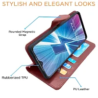 Blackpool Brown Leather Magnetic Vintage Flip Wallet Case Cover for Vivo Y12 / Vivo Y15 / Vivo Y17 / Vivo U10 (Brown)-thumb2