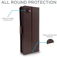Blackpool Oppo A3S / Realme C1 Flip Case Leather Finish | Inside TPU with Card Pockets | Wallet Stand and Shock Proof | Magnetic Closing | Complete Protection Flip Cover for Oppo A3S / Realme C1 (Coffee)-thumb3