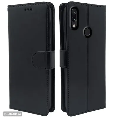 Blackpool Mi Redmi Note 7 Pro/Note 7 / Note 7s Flip Case | Vintage Leather Finish | Inside TPU | Wallet Stand | Magnetic Closing | Flip Cover for Mi Redmi Note 7 Pro/Note 7 / Note 7s (Black)-thumb0