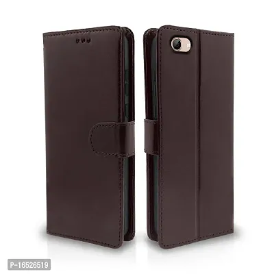 Blackpool Vivo V5 / V5S / Y66 / Y67 Flip Case Leather Finish | Inside TPU with Card Pockets | Wallet Stand and Shock Proof | Magnetic Closing | Complete Protection Flip Cover (Coffee)