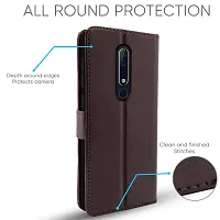 Blackpool Nokia 6.1 Plus / 6.1+ Flip Case Leather Finish | Inside TPU with Card Pockets | Wallet Stand and Shock Proof | Magnetic Closing | Complete Protection Flip Cover (Coffee)-thumb1