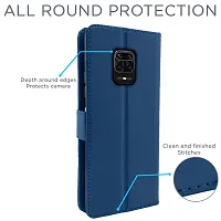 Blackpool Redmi Note 9 Pro / Redmi Note 9 Pro Max / Poco M2 Pro/Redmi Note 10 Lite Flip Cover Leather Finish | Inside TPU with Card Pockets | Wallet Stand | Complete Protection Flip Case (Blue)-thumb2