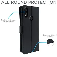Blackpool Mi Redmi Note 7 Pro/Note 7 / Note 7s Flip Case | Vintage Leather Finish | Inside TPU | Wallet Stand | Magnetic Closing | Flip Cover for Mi Redmi Note 7 Pro/Note 7 / Note 7s (Black)-thumb3