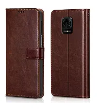 Blackpool Redmi Note 9 Pro / Redmi Note 9 Pro Max / Poco M2 Pro/Redmi Note 10 Lite Flip Cover Leather Finish | Inside TPU with Card Pockets | Wallet Stand | Complete Protection Flip Case (Coffee)-thumb3