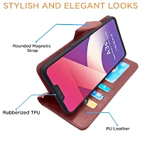 Blackpool Oppo A3S / Realme C1 Flip Case Leather Finish | Inside TPU with Card Pockets | Wallet Stand and Shock Proof | Magnetic Closing | Complete Protection Flip Cover for Oppo A3S / Realme C1 (Brown)-thumb2