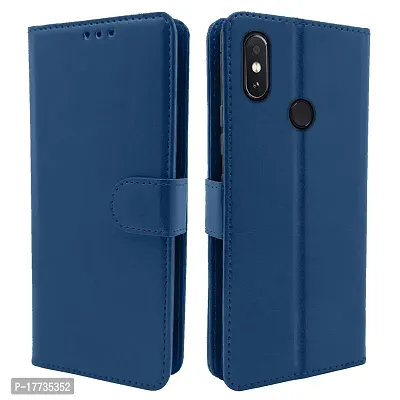 Blackpool Xiaomi Redmi Note 5 Pro Flip Cover Magnetic Leather Wallet Case Shockproof TPU for Xiaomi Redmi Note 5 Pro (Blue)