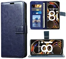 Blackpool Realme Narzo 50, Realme 8i Wallet Case Flip Cover (Blue)-thumb1