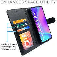 Blackpool Redmi Note 9 Pro / Redmi Note 9 Pro Max / Poco M2 Pro/Redmi Note 10 Lite Flip Cover Leather Finish | Inside TPU with Card Pockets | Wallet Stand | Complete Protection Flip Case (Black)-thumb3