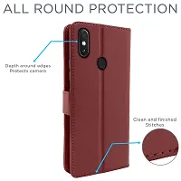 Blackpool Xiaomi Redmi Note 5 Pro Flip Cover Magnetic Leather Wallet Case Shockproof TPU for Xiaomi Redmi Note 5 Pro (Brown)-thumb3