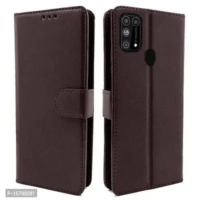 Blackpool Flip Cover for Samsung Galaxy M31 / F41 / M31 Prime PU Leather Wallet Flip Case for Samsung Galaxy M31 / F41 / M31 Prime (Coffee)