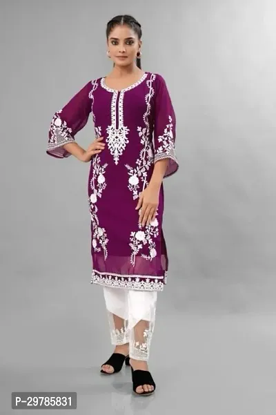 Fancy Georgette Kurta Bottom Set For Women-thumb0