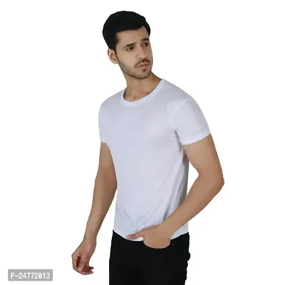 Fitoutfit Men's polyester Half Sleeve Athletic T-Shirt | Slim-Fit Soft Fabric Comfortable Tees for Men/Boys