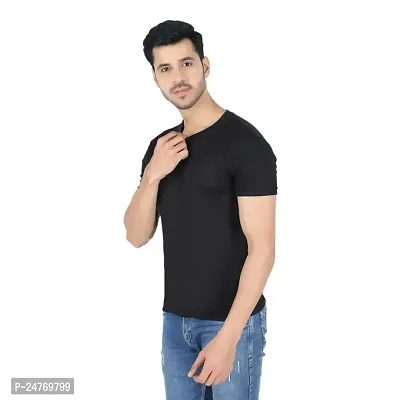 Fitoutfit Men's polyester Half Sleeve Athletic T-Shirt | Slim-Fit Soft Fabric Comfortable Tees for Men/Boys-thumb5