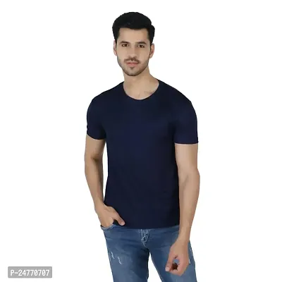 Fitoutfit Men's polyester Half Sleeve Athletic T-Shirt | Slim-Fit Soft Fabric Comfortable Tees for Men/Boys