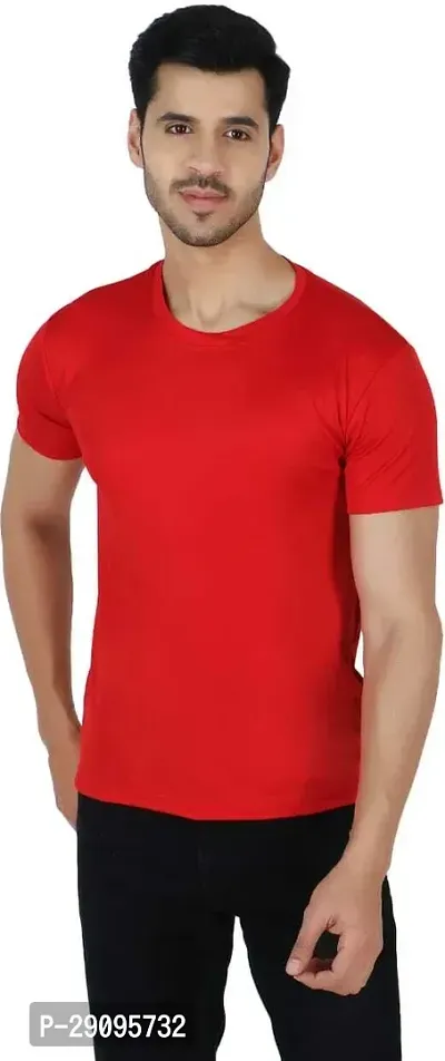 Stylish Multicoloured Polyester Solid Round Neck Tees For Men Pack Of 3-thumb4