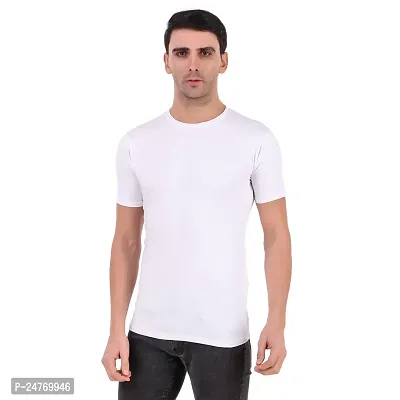 Fitoutfit Men's polyester Half Sleeve Athletic T-Shirt | Slim-Fit Soft Fabric Comfortable Tees for Men/Boys-thumb2