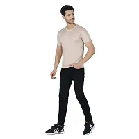 Fitoutfit Men's polyester Half Sleeve Athletic T-Shirt | Slim-Fit Soft Fabric Comfortable Tees for Men/Boys-thumb2