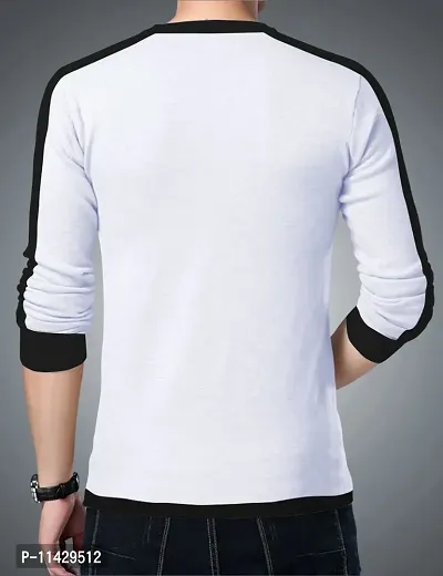 Reliable White Cotton Printed Round Neck Tees For Men-thumb2