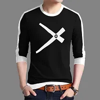 Reliable Black Cotton Printed Round Neck Tees For Men-thumb2