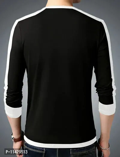 Reliable Black Cotton Printed Round Neck Tees For Men-thumb2