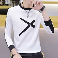 Reliable White Cotton Printed Round Neck Tees For Men-thumb3