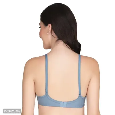 Liigne Women Non Padded Bra - Made of Pure Cotton Full Coverage Non Wired Seamless Pushup Soft Cup for T-Shirt Saree Dress and for Everyday-thumb3