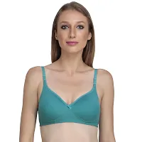 Liigne Women Padded Bra - Made of Pure Cotton Full Coverage Non Wired Seamless Pushup Soft Cup for T-Shirt Saree Dress Sports Garment for Daily Use Everyday-thumb3