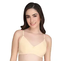 Liigne Women Non Padded Bra - Made of Pure Cotton Full Coverage Non Wired Seamless Pushup Soft Cup for T-Shirt Saree Dress and for Everyday-thumb2