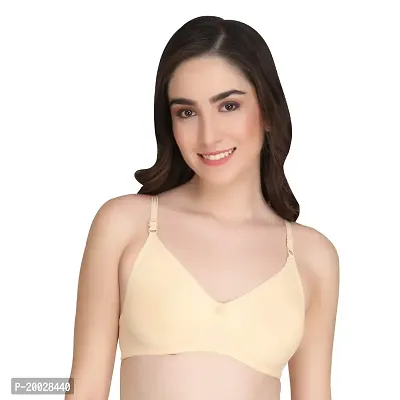 Liigne Women Non Padded Bra - Made of Pure Cotton Full Coverage Non Wired Seamless Pushup Soft Cup for T-Shirt Saree Dress and for Everyday-thumb3