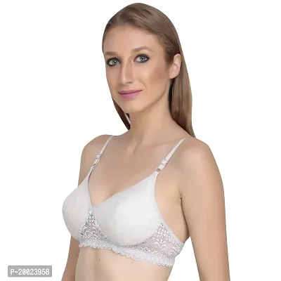 Liigne Women Padded Bra - Made of Pure Cotton Full Coverage Non Wired Seamless Pushup Soft Cup for T-Shirt Saree Dress Sports Garment for Daily Use Everyday-thumb5