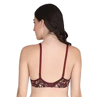 Liigne Women Printed Padded Bra - Made of Pure Cotton Full Coverage Non Wired Seamless Pushup Soft Cup for T-Shirt Saree Dress and for Everyday-thumb3