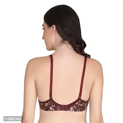 Liigne Women Printed Padded Bra - Made of Pure Cotton Full Coverage Non Wired Seamless Pushup Soft Cup for T-Shirt Saree Dress and for Everyday-thumb4