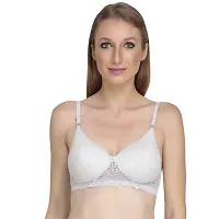 Liigne Women Padded Bra - Made of Pure Cotton Full Coverage Non Wired Seamless Pushup Soft Cup for T-Shirt Saree Dress Sports Garment for Daily Use Everyday-thumb1