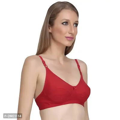 Liigne Women Non Padded Bra - Made of Pure Cotton Full Coverage Non Wired Seamless Pushup Soft Cup for T-Shirt Saree Dress Sports Garment for Daily Use Everyday-thumb3