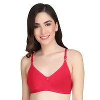 Liigne Women Padded Bra - Made of Pure Cotton Full Coverage Non Wired Seamless Pushup Soft Cup for T-Shirt Saree Dress and for Everyday-thumb2