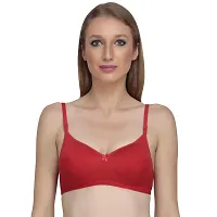 Liigne Women Non Padded Bra - Made of Pure Cotton Full Coverage Non Wired Seamless Pushup Soft Cup for T-Shirt Saree Dress and for Everyday-thumb2