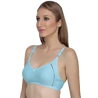 Liigne Women Non Padded Bra - Made of Pure Cotton Full Coverage Non Wired Seamless Pushup Soft Cup for T-Shirt Saree Dress Sports Garment for Daily Use Everyday-thumb1