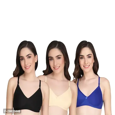 Liigne Women Non Padded Bra - Made of Pure Cotton Full Coverage Non Wired Seamless Pushup Soft Cup for T-Shirt Saree Dress and for Everyday