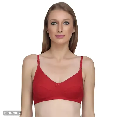 Liigne Women Non Padded Bra - Made of Pure Cotton Full Coverage Non Wired Seamless Pushup Soft Cup for T-Shirt Saree Dress Sports Garment for Daily Use Everyday