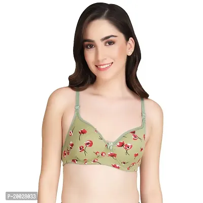 Liigne Women Printed Padded Bra - Made of Pure Cotton Full Coverage Non Wired Seamless Pushup Soft Cup for T-Shirt Saree Dress and for Everyday-thumb2