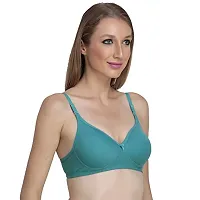 Liigne Women Padded Bra - Made of Pure Cotton Full Coverage Non Wired Seamless Pushup Soft Cup for T-Shirt Saree Dress Sports Garment for Daily Use Everyday-thumb2