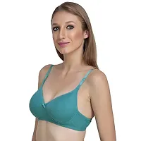 Liigne Women Padded Bra - Made of Pure Cotton Full Coverage Non Wired Seamless Pushup Soft Cup for T-Shirt Saree Dress Sports Garment for Daily Use Everyday-thumb1