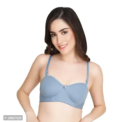 Liigne Women Half Cup Padded Bra - Made of Pure Cotton Full Coverage Non Wired Seamless Pushup Soft Cup for T-Shirt Saree Dress and for Everyday-thumb3