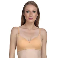 Liigne Women Non Padded Bra - Made of Pure Cotton Full Coverage Non Wired Seamless Pushup Soft Cup for T-Shirt Saree Dress and for Everyday-thumb1