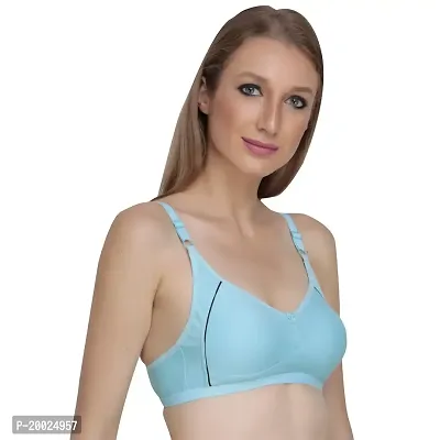 Liigne Women Non Padded Bra - Made of Pure Cotton Full Coverage Non Wired Seamless Pushup Soft Cup for T-Shirt Saree Dress Sports Garment for Daily Use Everyday-thumb3