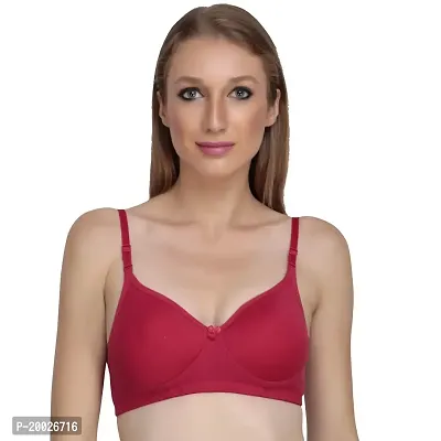 Liigne Women Padded Bra - Made of Pure Cotton Full Coverage Non Wired Seamless Pushup Soft Cup for T-Shirt Saree Dress Sports Garment for Daily Use Everyday-thumb2