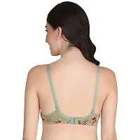 Liigne Women Printed Padded Bra - Made of Pure Cotton Full Coverage Non Wired Seamless Pushup Soft Cup for T-Shirt Saree Dress and for Everyday-thumb2