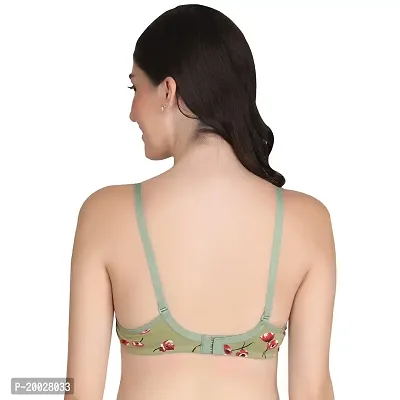 Liigne Women Printed Padded Bra - Made of Pure Cotton Full Coverage Non Wired Seamless Pushup Soft Cup for T-Shirt Saree Dress and for Everyday-thumb3