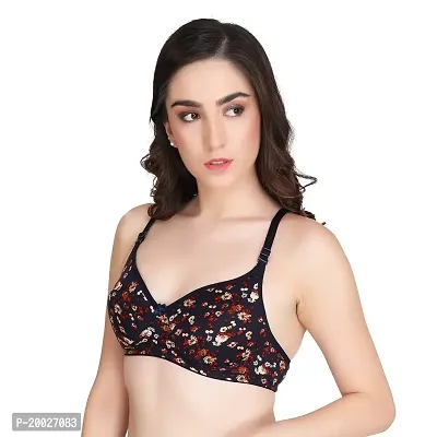 Liigne Women Printed Padded Bra - Made of Pure Cotton Full Coverage Non Wired Seamless Pushup Soft Cup for T-Shirt Saree Dress and for Everyday-thumb3