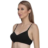 Liigne Women Padded Bra - Made of Pure Cotton Full Coverage Non Wired Seamless Pushup Soft Cup for T-Shirt Saree Dress Sports Garment for Daily Use Everyday-thumb1